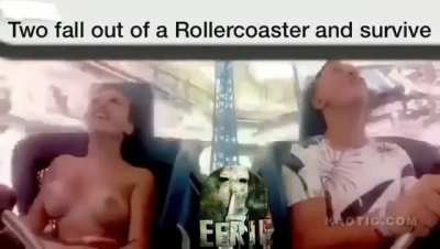 Two fall out of a rollercoaster and survive