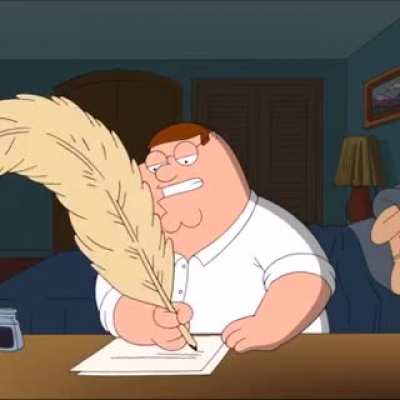peter gives a speech