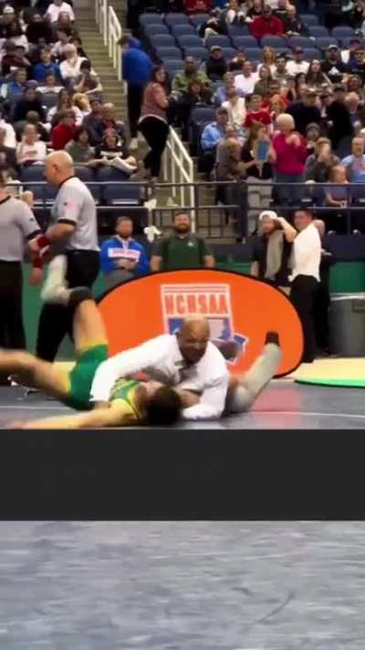 After winning a wrestling match