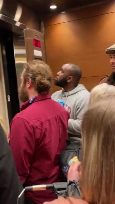 Forcing everyone to listen to your music while your stuck on an elevator