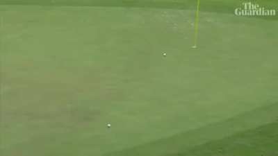 John Rahm Hits ab Unbelievable shot From Pond to Pin