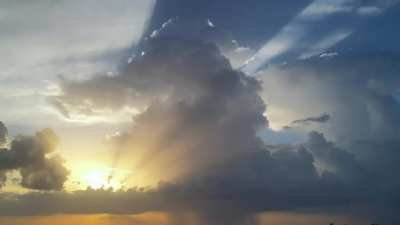 Time lapse of a big storm developing west of Orlando tonight.