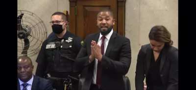 Jussie Smollet after hearing his sentence