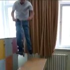 Kid does a sick flip and lands on a bench epicly
