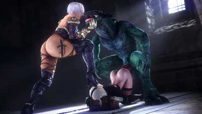 Ivy watching 2B getting fucked by Lizardman (noname55) [NieR: Automata, Soulcalibur]