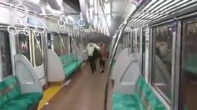 Arsonist set fire in Japan subway.
