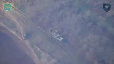 Battery of Russian BM-27 Uragan MRLS destroyed with precise HIMARS strikes near occupied Abrykosivka, Kherson Oblast