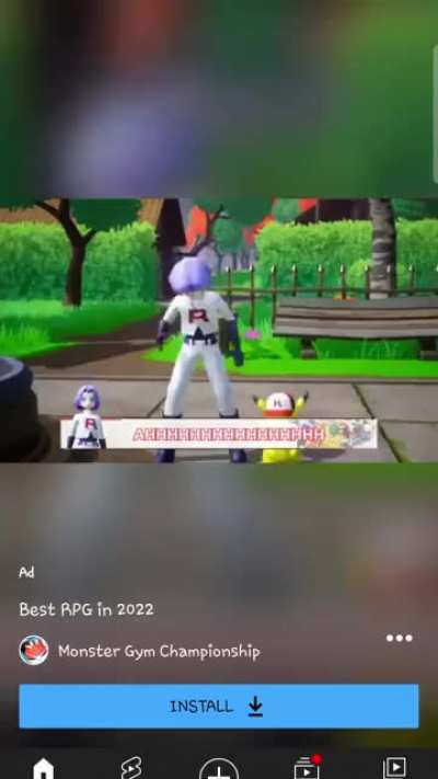 fake pokemon ad on YouTube shorts