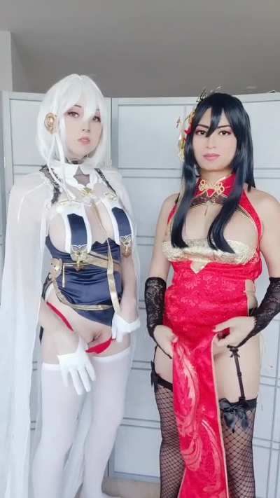 Intense Naval Battle (Azur Lane Taihou/Sirius cosplay surpr<wbr>iseit<wbr>sstea<wbr>k)