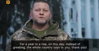 Valerii Zaluzhnyi Commander-in-Chief addresses the soldiers of the Armed Forces of Ukraine