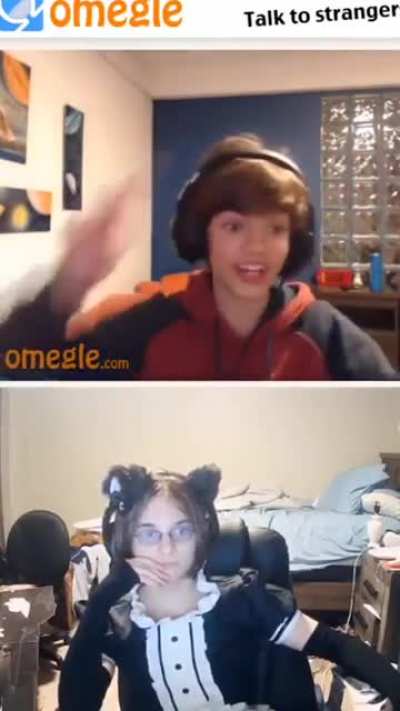Having fun on Omegle