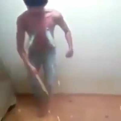 does anyone have any idea what the hell this guy is doing