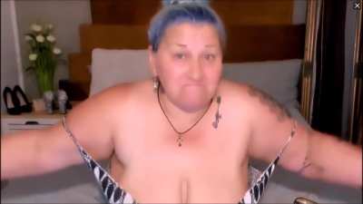 Buff and chubby strong European woman.