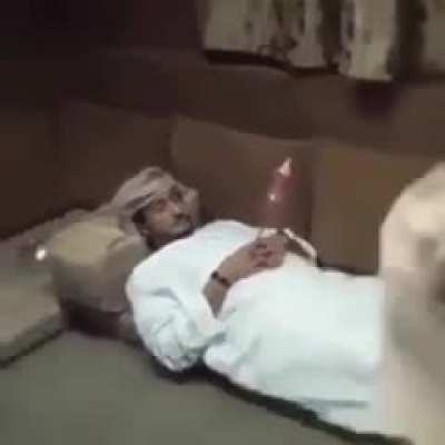 Man lights firework on his sleeping friend