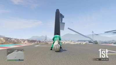 My friend trying to glide a bike