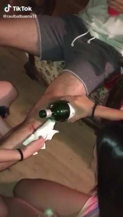 Let's heal this wound with some alcohol