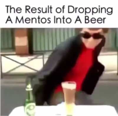 What happens when you drop mentos in beer?