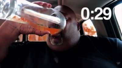 He chugged lava now?