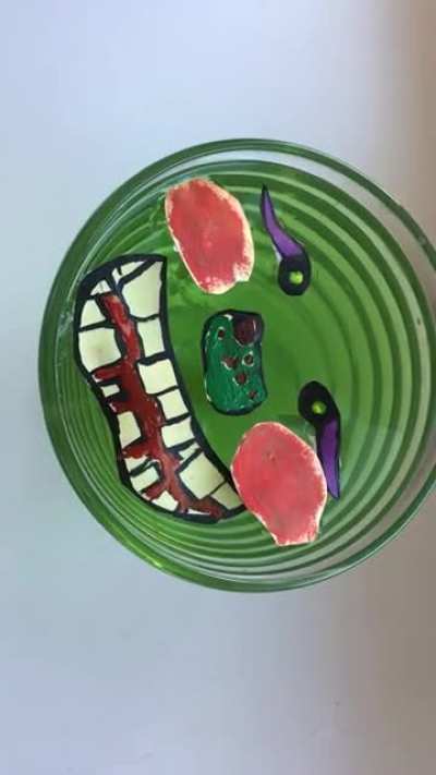 My 7y daughter made jelly for Halloween