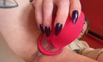 Itty bitty pussy pump making my pussy slick [f]