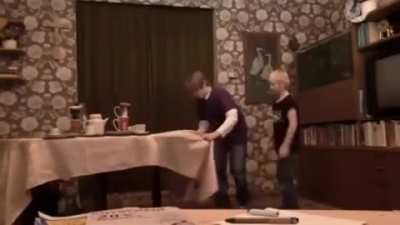 xQc and his brother Nick show us a magic trick