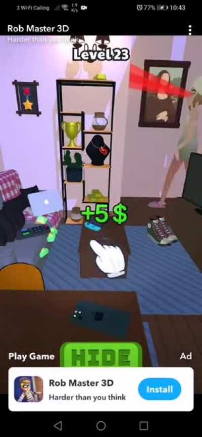I’d scream too if there was a robber in my house.