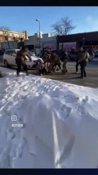 Closer angle of the federal agent involved shooting in Minnesota