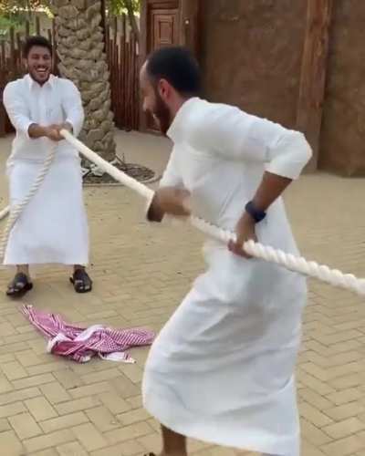 Playing tug of war