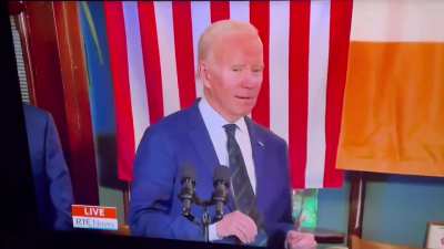 Joe Biden saying that Rob Kearney beat the 