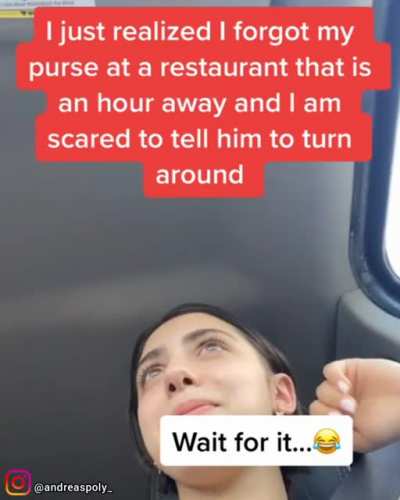 My guy was praying hoping that she forgot something 😂😅