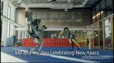 Me and my dog celebrating New Years.