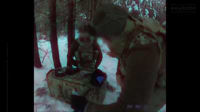 Gur Friekorps unit newly released footage shows FPV strikes on RU armor assaulting Synkyvka Kharkiv Oblast mid to late December 2023