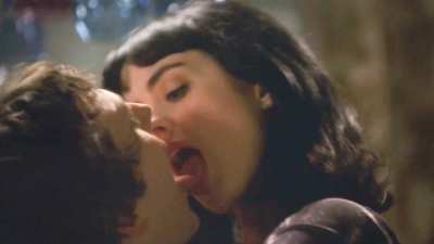 Krysten Ritter intense tongue kiss in Don't Trust the B---- In Apartment 23 (2012)