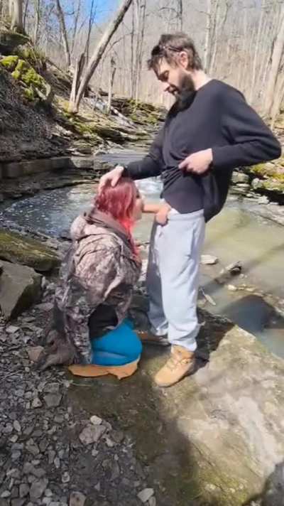 Even submissive while out on the trails