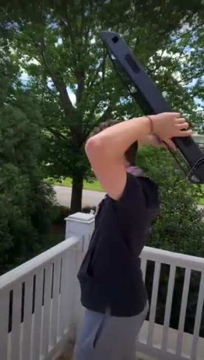 Tossing out a broken TV