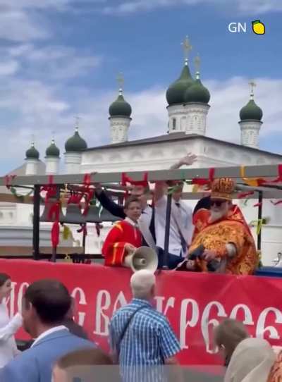 Крещение Руси. Картина маслом.