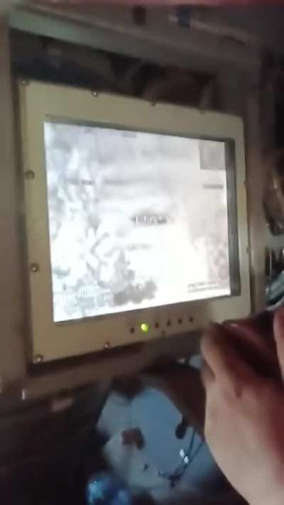 Footage of a Ukrainian BTR-3 firing at an unidentified armored vehicle. 