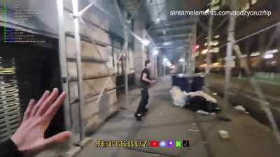 IRL Streamer almost gets stabbed after following random guy for 10 minutes