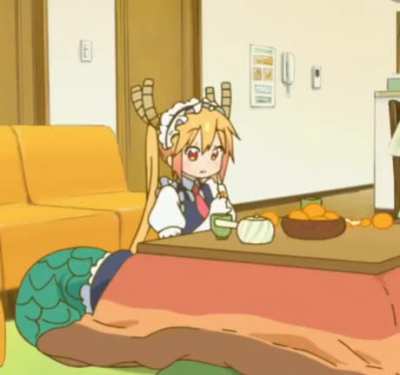 Espera amigo, toma una mandarina y descanss un momento junto a Tohru