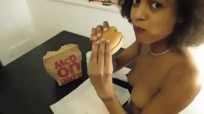 Having a cum burger