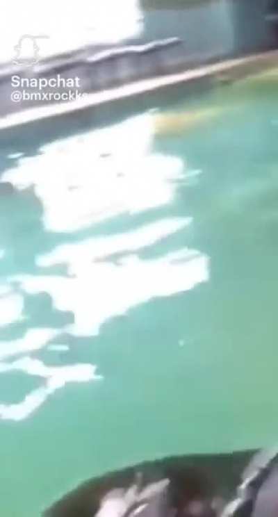 that one kid at the swimming pool