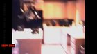 Humanoid like creature with glowing eyes lurking on roof...
