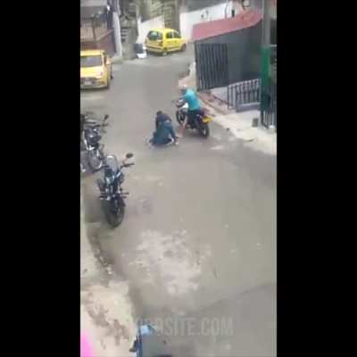 Man tries taking off with manhole cover and pays the price