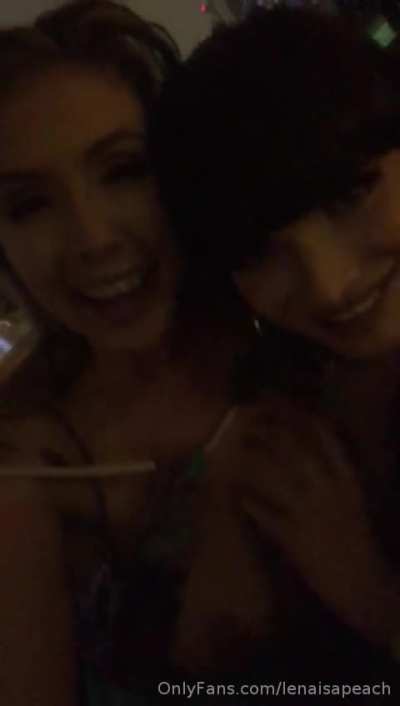 Lena Paul Getting Her Tits Sucked by Natalie Mars in a Brazzers Party