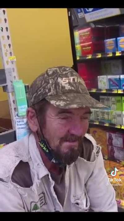 Talking to a stranger like he’s an old friend