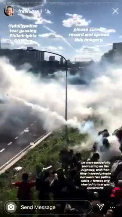 Tear gas is meant to disperse crowds. Police blocked both sides of the rode, trapping protestors before launching tear gas. This is not about dispersing, because they physically couldn’t, this was about harming them.