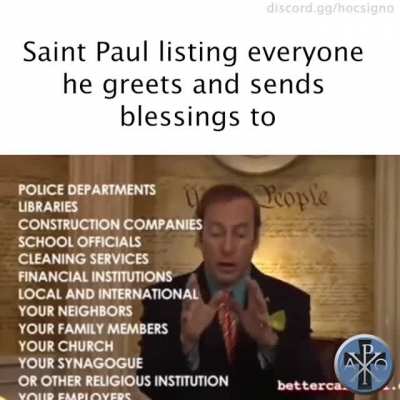 Saint Paul be like