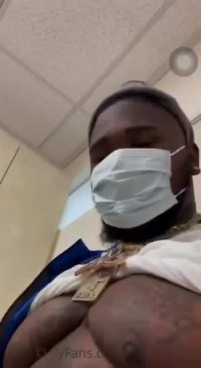 At the doctors office getting head