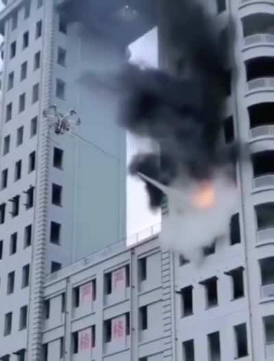 This drone is being used to extinguish the fire!
