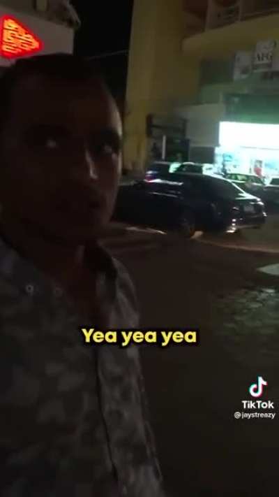 Greeting a Korean tourist